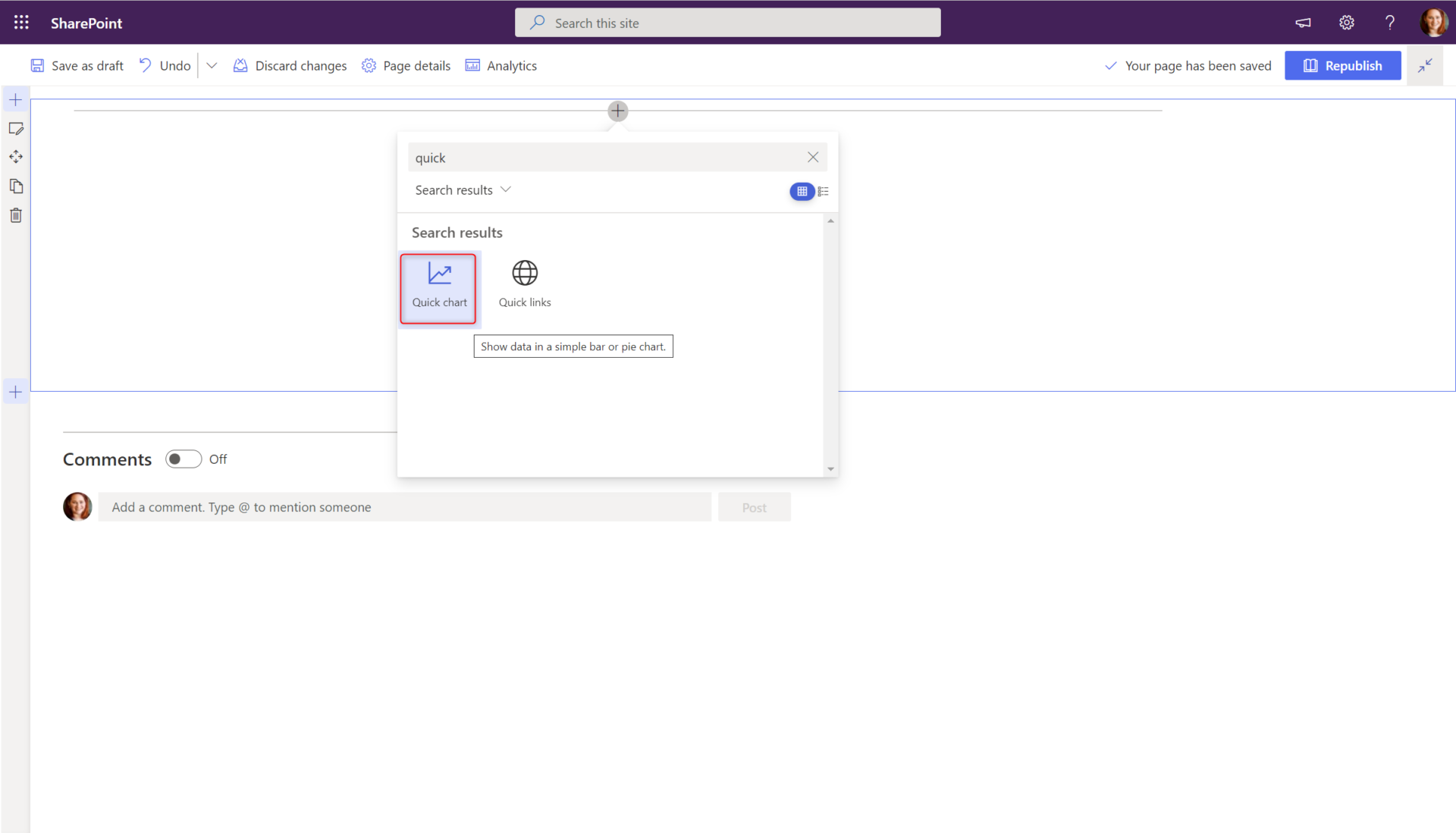 Powering the Quick Chart Web Part using a SharePoint List – D'arce Hess ...